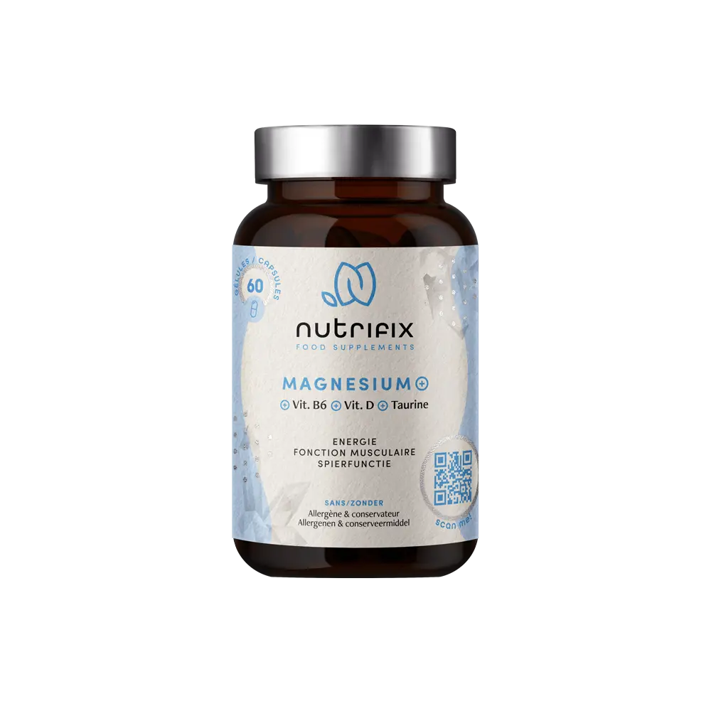 Magnésium+ (+Vit B6+Vit D+Taurine) Nutrifix 60 gélules