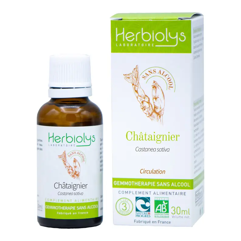 Gemmo châtaignier sans alcool 30ml