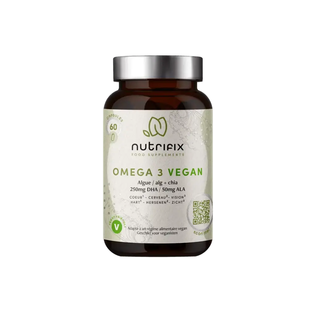 Omega 3 Vegan Nutrifix + algue + chia 60 capsules 