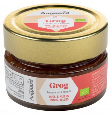 [MIEL02] Grog miel de montagne Bio et huiles essentielles 130gr