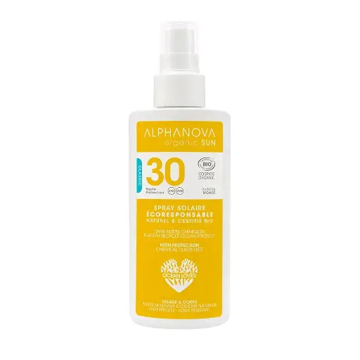 [COSM0109003B] Spray solaire SPF 30 Alphanova Organic Sun visage et corps 125g