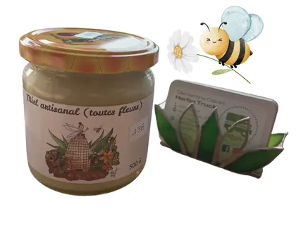 [MIEL03] Miel de printemps toutes fleurs artisanal de Branchon (Be-5310) 500g 