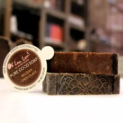 [COSM0201007F] Savon BIO artisanal Chocolat Belge sans huiles essentielles 100g 